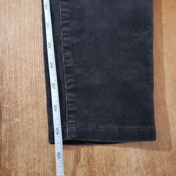 Eileen Fisher XSmall NWT Dark Grey Skinny Corduroy Elastic Waist Pants Leggings - Picture 6 of 7